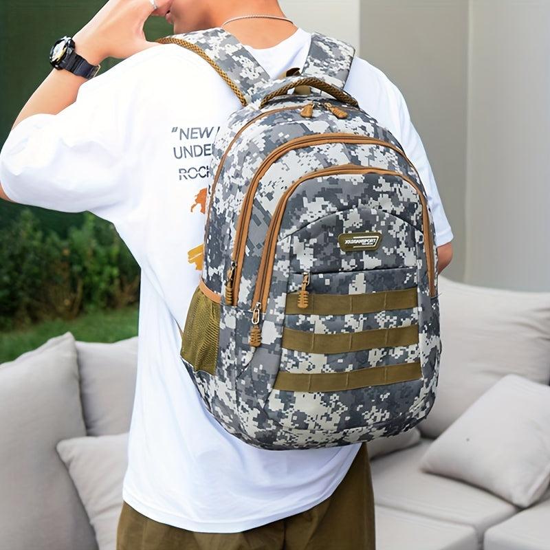 Camouflage Pattern Backpack Zipper Travel Rucksack