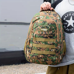 Camouflage Pattern Backpack Zipper Travel Rucksack