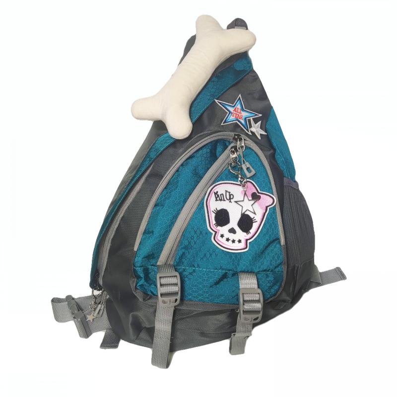 Gothic Vintage Chest Bag Skeleton Skull Shoulder Purse