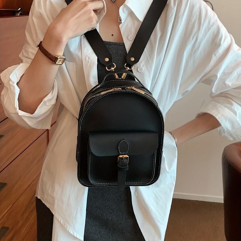 Vintage Mini Backpack Purse Preppy School Bag Women's Travel Daypack