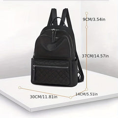 Quilted Large Capacity Backpack Nylon Durable Lightweight School Travel Bag