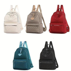 Quilted Large Capacity Backpack Nylon Durable Lightweight School Travel Bag