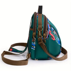 Vintage Ethnic Print Backpack Retro Nylon Small Daypack Women's Backpack