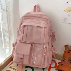 Bear Decor Cartoon Backpack Durable Lightweight School Travel Bag
