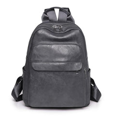 Women's Backpack PU Leather Schoolbag Small Solid Travel Daypack