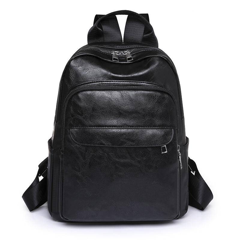 Women's Backpack PU Leather Schoolbag Small Solid Travel Daypack