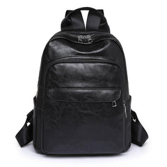 Women's Backpack PU Leather Schoolbag Small Solid Travel Daypack