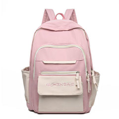 Letter Embroidery Casual Canvas Backpack Schoolbag