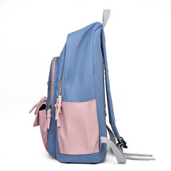 Letter Embroidery Casual Canvas Backpack Schoolbag