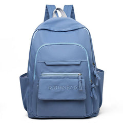 Letter Embroidery Casual Canvas Backpack Schoolbag