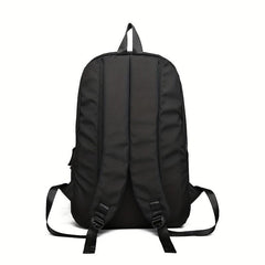 K Patch Decor Backpack Preppy Style School Bag Nylon Travel Daypack