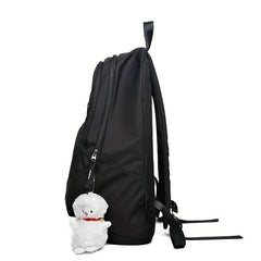 K Patch Decor Backpack Preppy Style School Bag Nylon Travel Daypack