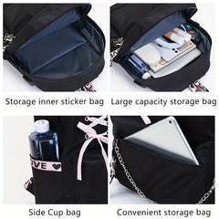 Large Capacity Canvas Travel Backpack with USB Charging