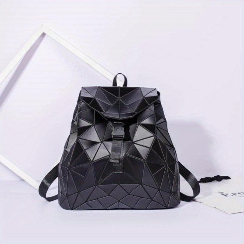 Geometric Backpack Laser Drawstring Shoulder Bag