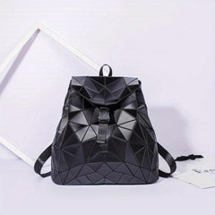 Geometric Backpack Laser Drawstring Shoulder Bag