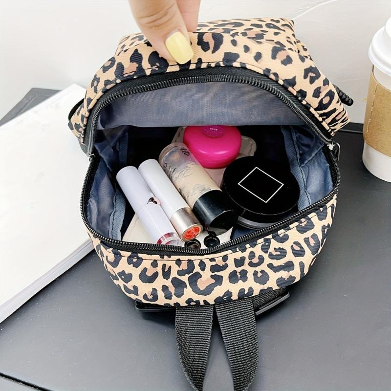 Cow Pattern Canvas Backpack Women's Daypack Convertible Strap Crossbody Bag