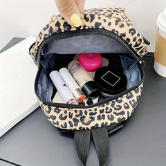 Cow Pattern Canvas Backpack Women's Daypack Convertible Strap Crossbody Bag
