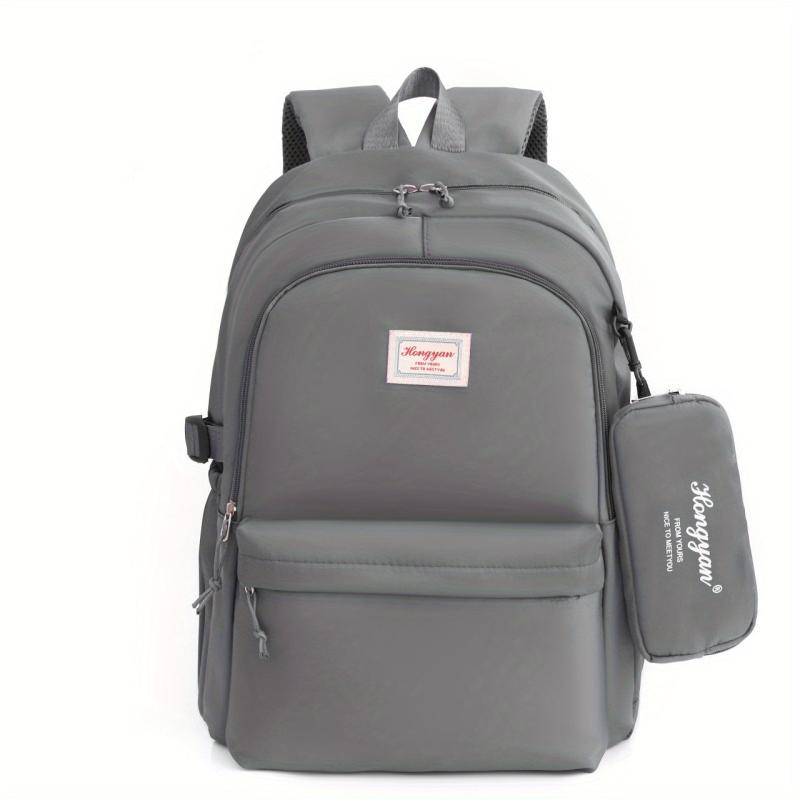 Casual Oxford Cloth Backpack With Pencil Bag Large Capacity Travel Daypack