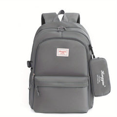 Casual Oxford Cloth Backpack With Pencil Bag Large Capacity Travel Daypack