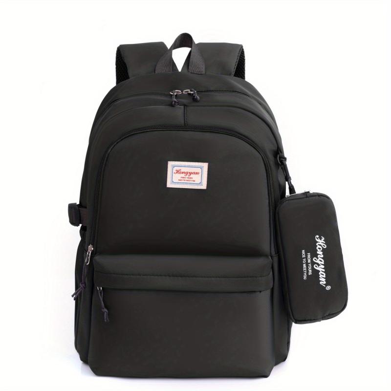 Casual Oxford Cloth Backpack With Pencil Bag Large Capacity Travel Daypack