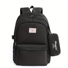 Casual Oxford Cloth Backpack With Pencil Bag Large Capacity Travel Daypack
