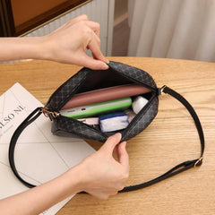 3pcs Retro Plaid Backpack Crossbody Bag Set PVC Textured School Travel Bag