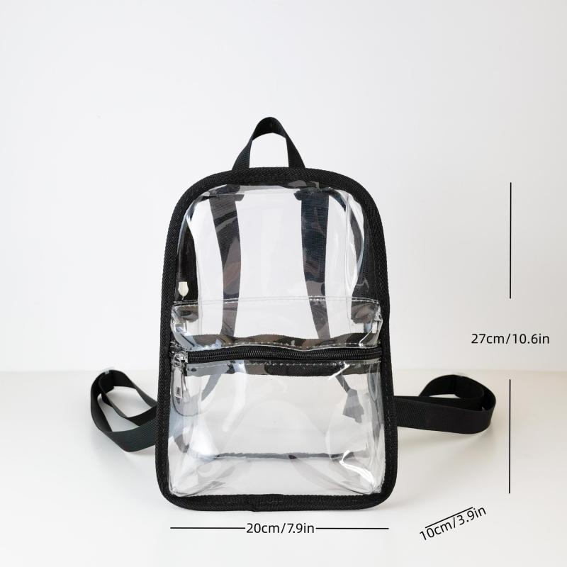 Clear PVC Backpack Waterproof School Bag Daypack Travel Concert