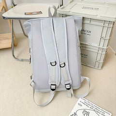 Preppy Nylon Laptop School Bag Casual Travel Rucksack