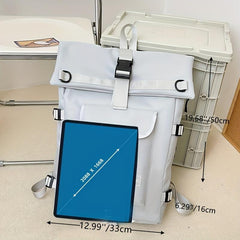 Preppy Nylon Laptop School Bag Casual Travel Rucksack