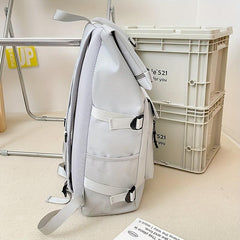 Preppy Nylon Laptop School Bag Casual Travel Rucksack