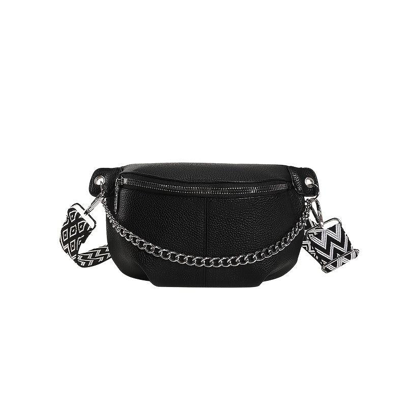 Men's Leather Crossbody Bag Chest Bag Large Capacity Satchel