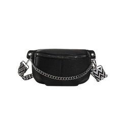 Men's Leather Crossbody Bag Chest Bag Large Capacity Satchel