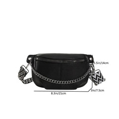 Men's Leather Crossbody Bag Chest Bag Large Capacity Satchel