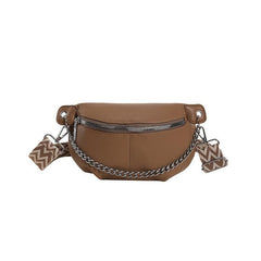 Men's Leather Crossbody Bag Chest Bag Large Capacity Satchel