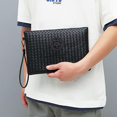 Men's Woven Clutch Bag for Stylish Accessory