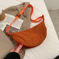 Crescent Moon Crossbody Bag Solid Diagonal Single Shoulder Bag