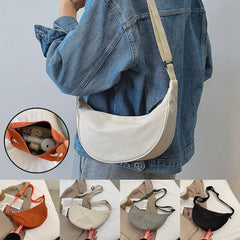 Crescent Moon Crossbody Bag Solid Diagonal Single Shoulder Bag