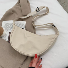 Crescent Moon Crossbody Bag Solid Diagonal Single Shoulder Bag