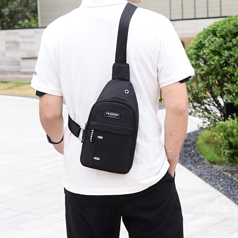 Men's Canvas Chest Bag With Eyelets