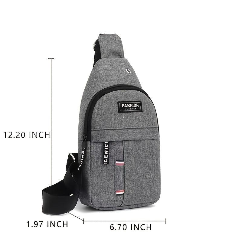 Men's Canvas Chest Bag With Eyelets