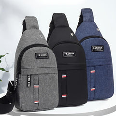 Men's Canvas Chest Bag With Eyelets