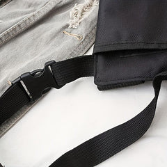 Nylon Vest Outdoor Shoulder Bag Chest Rig Bag Functional Waist Pack