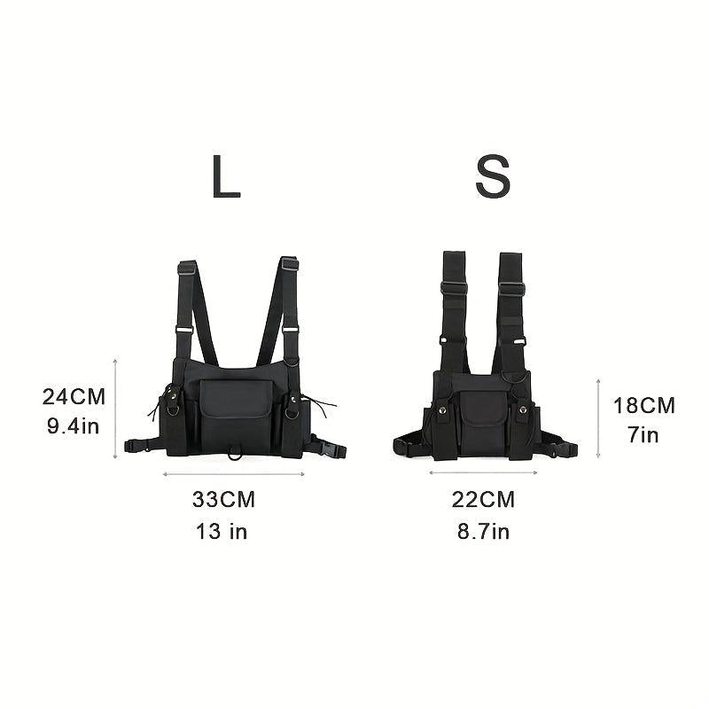 Nylon Vest Outdoor Shoulder Bag Chest Rig Bag Functional Waist Pack