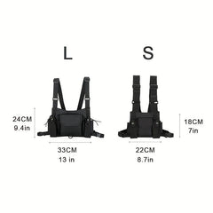 Nylon Vest Outdoor Shoulder Bag Chest Rig Bag Functional Waist Pack