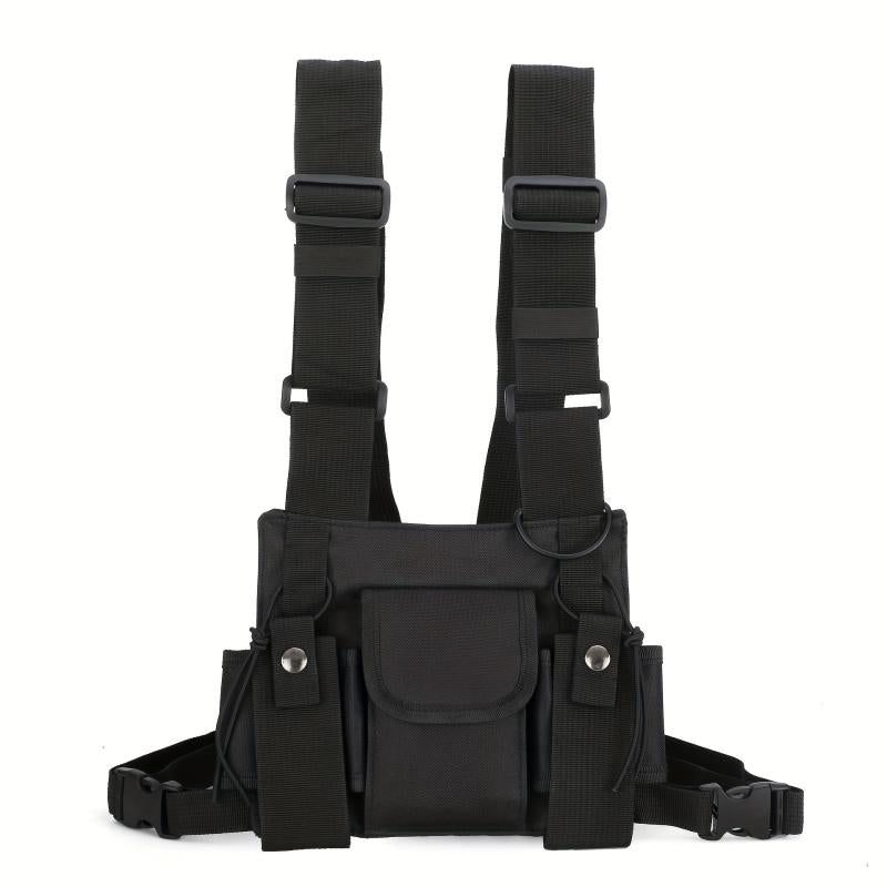 Nylon Vest Outdoor Shoulder Bag Chest Rig Bag Functional Waist Pack