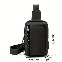 Men's Casual Nylon Mini Chest Satchel