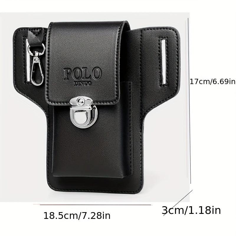 Men's PU Leather Phone Bag Waist Bag Key Bag