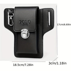 Men's PU Leather Phone Bag Waist Bag Key Bag