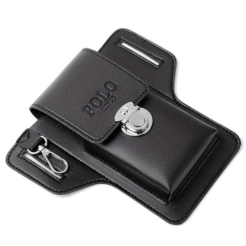 Men's PU Leather Phone Bag Waist Bag Key Bag