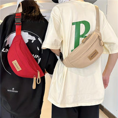 Casual Chest Bag Travel Lightweight Waist Bag Waterproof Nylon Shoulder Bag